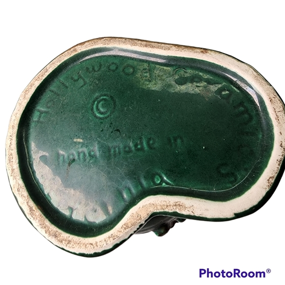 VINTAGE Green Brown Ceramic African Woman Figure Planter Pot - Picture 7 of 9